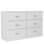 Load image into Gallery viewer, Classic Modern Antique White 6-Drawer Dresser for Bedroom