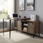 Load image into Gallery viewer, Versatile 48' Gray Oak & Black Finish L-shape Writing Desk