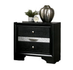 Load image into Gallery viewer, Contemporary Nickle Round Knob Handles Black Nightstand