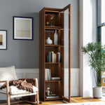 Load image into Gallery viewer, 5 Shelves Bookcase Display Cabinet With Glass Door Led Lights