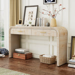 Load image into Gallery viewer, Unique Retro Silhouette Console Table with Open Style & Two Top Drawers