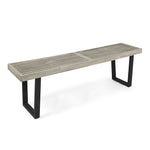 Load image into Gallery viewer, Intrinsic Outdoor Dining Bench with Iron Legs and Slat Top