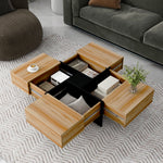 Load image into Gallery viewer, Unique Design Square Coffee Table with 4 Hidden Storage Compartments