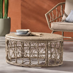 Load image into Gallery viewer, Charming Boho Wicker Weave Coffee Table