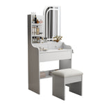 Load image into Gallery viewer, Fashion White Makeup Vanity Desk with Mirror and Lights