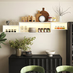 Load image into Gallery viewer, 65.35'' Wall Mounted Floating TV Stand with 20 Color LEDs and Charging Station