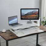 Load image into Gallery viewer, 32 Inch Height Adjustable Sit to Stand Riser Desk Converter