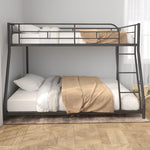 Load image into Gallery viewer, Black Metal Twin over Full Bunk Bed