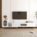 Load image into Gallery viewer, Wood Extendable TV Stand Rectangle Entertainment Center
