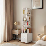 Load image into Gallery viewer, 360 Degree Display 5 Tier Corner Bookshelf with Drawer for Small Space