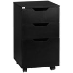 Load image into Gallery viewer, 3 Drawer Mobile Black Printer Stand Vertical Filing Cabinet