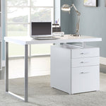 Load image into Gallery viewer, Modern White 3-drawer Reversible Office Desk