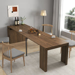 Load image into Gallery viewer, Modern Multifunctional Extendable Walnut Dining Table with Outlet
