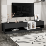 Load image into Gallery viewer, Functional Black TV Stand Two-tone Media Console for TVs Up to 80''