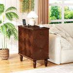 Load image into Gallery viewer, Modern 2 Drawer Sofa Side Table Nightstand for Living Room Bedroom