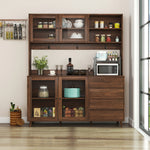 Load image into Gallery viewer, 63' W Large Freestanding Pantry Cabinets Storage Kitchen Cupboard