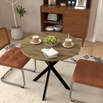 Load image into Gallery viewer, Modern 31.5 Inch Round Dining Table with Metal Black Legs