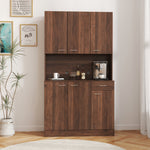 Load image into Gallery viewer, 87' Tall Wardrobe & Kitchen Cabinet with 6-Doors
