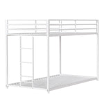 Load image into Gallery viewer, Sturdy Metal White Twin Over Twin Bunk Bed for Kids and Adult