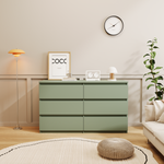 Load image into Gallery viewer, Green Large 6 Drawers Chest Of Drawer Dressers Table