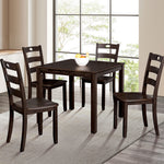 Load image into Gallery viewer, Transitional Style 5pc Square Dining Table Set 1x Table & 4x Chairs
