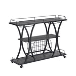 Load image into Gallery viewer, Industrial Style Kitchen Bar Cart 3-Tier Storage Shelves with Wheels