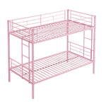 Load image into Gallery viewer, Modern Pink Metal Bunk Bed Twin Over Twin