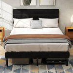Load image into Gallery viewer, Queen Size Upholstered Platform Bed Frame With Headboard