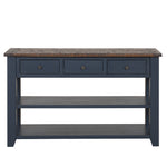 Load image into Gallery viewer, 49'' Rectangular Solid Pine Wood 3-drawer 2-shelf Console Table