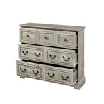 Load image into Gallery viewer, Farmhouse Vintage Antique White 7 Drawers Dresser with Natural Texture