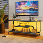 Load image into Gallery viewer, Small Unit Modern Tv Console Tv Stand With Led Light Tv Up To 55 '