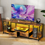 Load image into Gallery viewer, TV Stand with LED Lights Power Outlets for 65 70 75 Inches TV