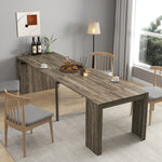 Load image into Gallery viewer, Modern Multifunctional Extendable Brown Dining Table with Outlet