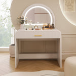 Load image into Gallery viewer, 39' Makeup Vanity Table with Mirror Touch Screen Lighted Mirror