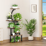 Load image into Gallery viewer, 8-Tiered Indoor Plant Stand with 5 Grow Lights for Living Room Garden