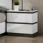 Load image into Gallery viewer, Contemporary 1pc White High Gloss Finish Nightstand