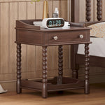 Load image into Gallery viewer, Retro Style Nightstand with Drawer and Open Shelf for Bedroom