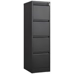 Load image into Gallery viewer, 4 Drawer Vertical Black Metal File Cabinet with Lock