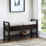 Load image into Gallery viewer, Storage Shoe Bench With 2 Separate Cushioned Seats
