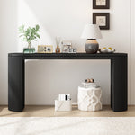 Load image into Gallery viewer, Unique Vertical Stripe Design Curved Black Console Table
