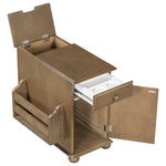 Load image into Gallery viewer, Vintage End Table Flip Top Side Table with Bookshelf USB Ports

