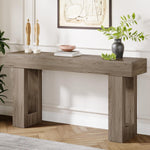 Load image into Gallery viewer, 63 Inches Rustic Wood Farmhouse Extra Long Narrow Console Table
