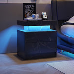 Load image into Gallery viewer, Modern Nightstand LED Bedside Table Cabinet Lights with 2 Drawers
