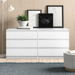 Load image into Gallery viewer, Modern White 6 Drawer Double Dresser
