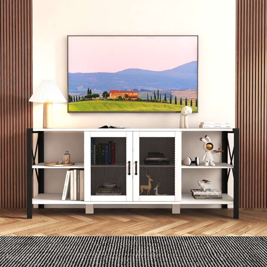 Industrial Farmhouse TV Stand for Bedroom Living Room