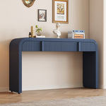 Load image into Gallery viewer, Modern Navy Blue Console Table with 2 Storage Drawers
