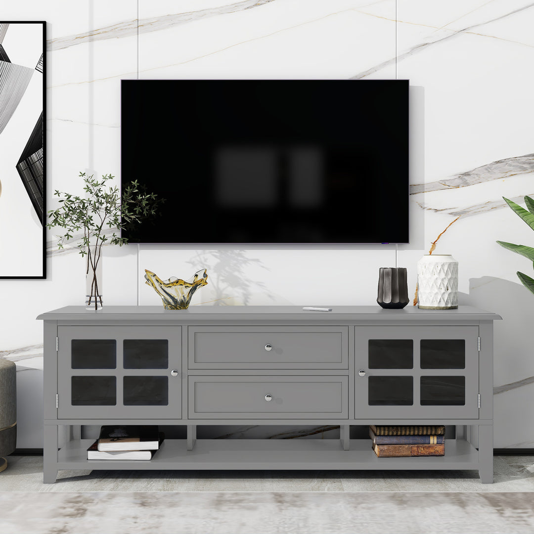 Modern TV Stand Entertainment Center with Multifunctional Storage Space