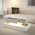 Load image into Gallery viewer, 16.93&#39;&#39; Modern High LED White Coffee Table for Living Room
