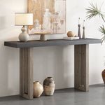 Load image into Gallery viewer, Uniquely Oak Veneer Console Table with Distinctive Side Shapes
