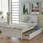 Load image into Gallery viewer, White Twin size Platform Bed with Two Drawers
